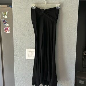 Black with neck straps beading in front